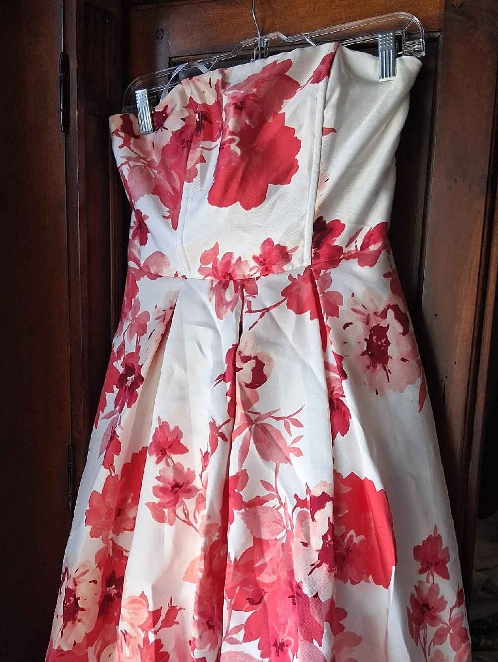 Xtraordinary Windsor Reds Floral High-Low Dress with Red Print Sz 5 Prom - Picture 8 of 16